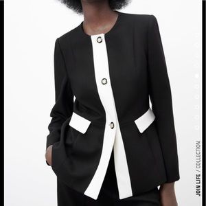 🌺🌺 ZARA Mixed Fitted Jacket 🌺🌺